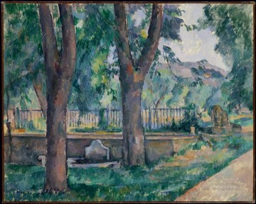  Cezanne Canvas - Basin and washing place in Jas de Bouffan Paul Cezanne